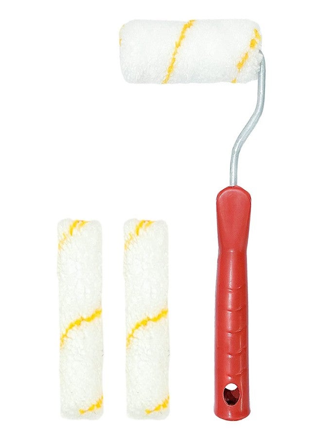 super brush 4inch Paint Roller for Smooth Finishing Texture Application (3roller+1handle) - Image 1